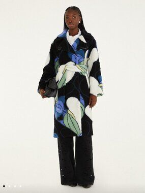 Farm Rio Anthurium Fleece Coat